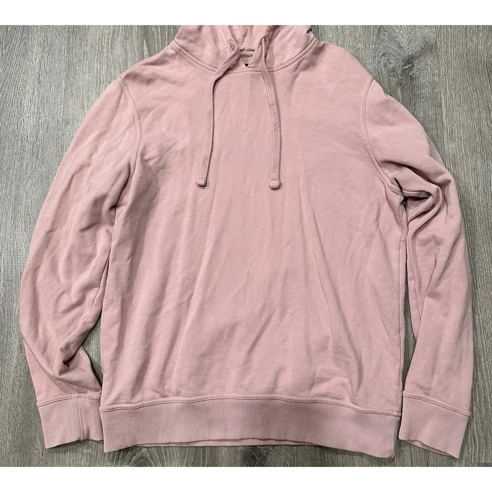 Banana Republic Hoodie Men's Medium Salmon Organic Cotton Heavyweight‎ Hoodie